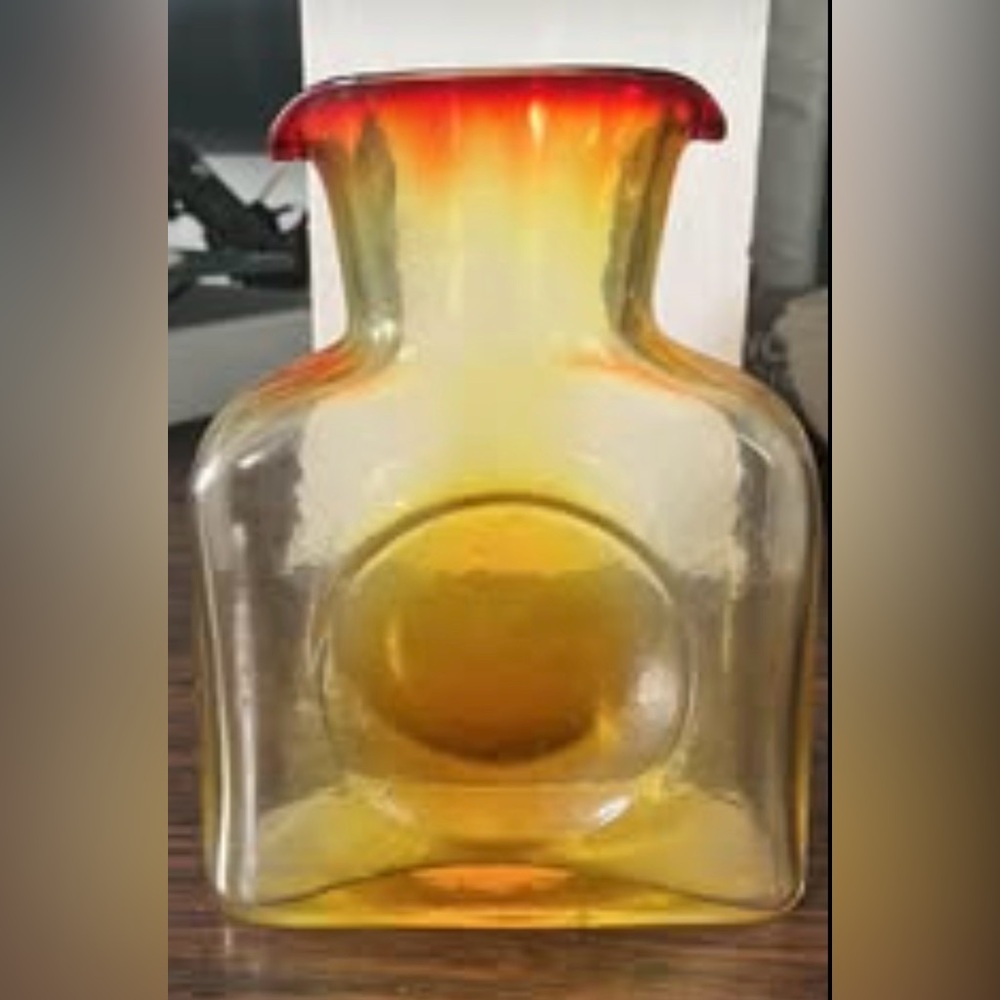 Amber Gradient Glass Vase